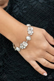 Paparazzi - Best in SHOWSTOPPING - White Bracelet Clasp Fashion fix
