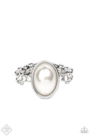 Paparazzi - One Day at a SHOWTIME - White Ring Fashion Fix