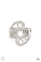 Paparazzi - Color Me Envious - White Paparazzi Ring Fashion fix