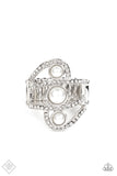 Paparazzi - Color Me Envious - White Paparazzi Ring Fashion fix