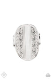Paparazzi - Teeming With Texture - Silver Paparazzi Ring Fashion Fix