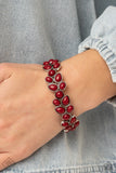 Paparazzi - Marina Romance - Red Bracelet Stretchy Fashion fix