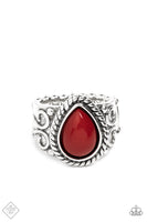 Paparazzi - Maritime Mirage - Red Paparazzi Ring Fashion Fix