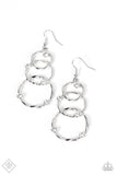 Paparazzi - Revolving Radiance - White Earrings Fashion fix