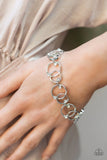 Paparazzi - The Universe Revolves Around Me - White Bracelet Clasp Fashion Fix