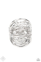 Paparazzi -  Radiantly Rising - White Paparazzi Ring Fashion Fix
