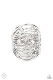 Paparazzi -  Radiantly Rising - White Paparazzi Ring Fashion Fix