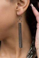 Paparazzi - SCARFed for Attention - Gunmetal Necklace