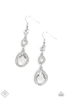 Paparazzi - Dripping Self-Confidence - White Earrings Fashion Fix