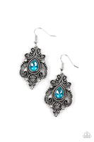 Paparazzi - Palace Perfection - Blue Earrings