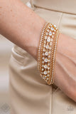 Paparazzi - Interstellar Interlude - Gold Bracelet Clasp Fashion Fix