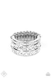 Paparazzi - Privileged Poise - White Paparazzi Ring Fashion Fix