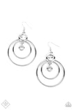 Paparazzi-  Dapperly Deluxe - White Earrings Fashion Fix