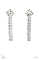 Paparazzi - Seasonal Sparkle - White Post Earrings Fashion Fix