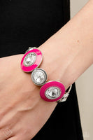 Paparazzi - Lustrous Lass - Pink Bracelet Stretchy Fashion Fix