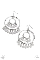 Paparazzi - Caviar Command - Silver Earrings Fashion fix