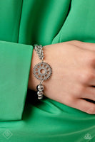 Paparazzi - Age of STEAMPUNK - White Bracelet Fashion Fix Clasp