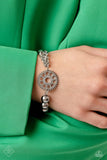 Paparazzi - Age of STEAMPUNK - White Bracelet Fashion Fix Clasp
