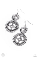 Paparazzi - I Have a STEAMPUNK - White Earrings Fashion Fix
