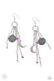 Paparazzi - Esteemed Explorer - Purple Earrings Moon (Fashion Fix)