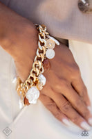 Paparazzi -  SEA For Yourself - Gold Bracelet Clasp Fashion Fix