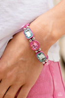 Paparazzi - Transforming Taste - Pink Bracelet Fashion Fix Stretchy