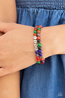 Paparazzi - BEAD That As It May - Red Bracelet Stretchy Inspirational