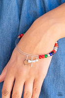 Paparazzi - A Need for BEADS - Red Bracelet  Bangle Dragonfly Fashion Fix