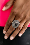 Paparazzi - Castle Lockdown - Silver Paparazzi Ring Fashion Fix