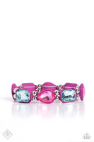 Paparazzi - Transforming Taste - Pink Bracelet Fashion Fix Stretchy