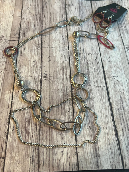 Paparazzi Multi Color Silver Necklace #903