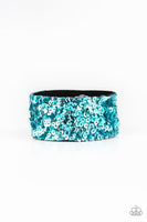 Paparazzi - Starry Sequins - Blue Bracelet #986