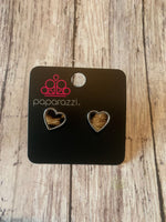 Paparazzi - Starlet Shimmer Earrings Cheetah Heart