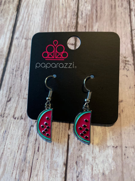 Paparazzi - Starlet Shimmer Earrings Watermelon