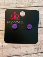 Paparazzi - Starlet Shimmer Earrings Inspirational Purple Valentines