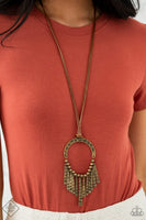 Paparazzi - You Wouldnt FLARE! - Brass Necklace Fashion Fix