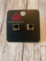 Paparazzi - Starlet Shimmer Earrings Cheetah Square