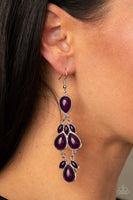 Paparazzi - Superstar Social - Purple Earrings