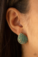 Seasonal Bliss - Copper - Paparazzi Post Earrings