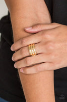 Paparazzi - Rough Around The Edges - Gold Paparazzi Ring