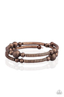 Paparazzi - West End Wraparound - Copper Bracelet Coil