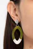 Paparazzi - Thats a WRAPAROUND - Green Earrings Post