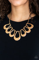 Paparazzi - Teardrop Envy - Gold Necklace