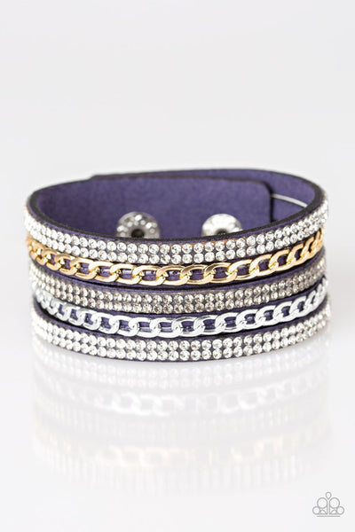 Paparazzi - Fashion Fiend - Blue Bracelet Snap