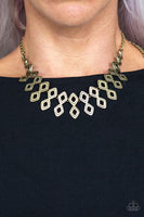 Geocentric - Brass - Paparazzi Necklace