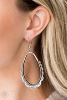 Paparazzi - RUFFLE Around the Edges - Silver Earrings Fashion Fix