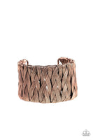 Take It Or WEAVE It - Copper - Paparazzi Cuff Bracelet