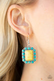 Paparazzi - Sandstone Sway - Yellow Earrings