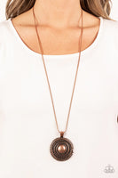 Paparazzi - Solar Swirl - Copper Necklace