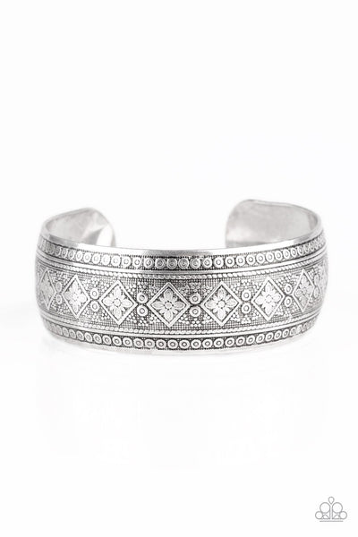 Gorgeously Gypsy - Silver - Paparazzi Cuff Bracelet Fashion Fix